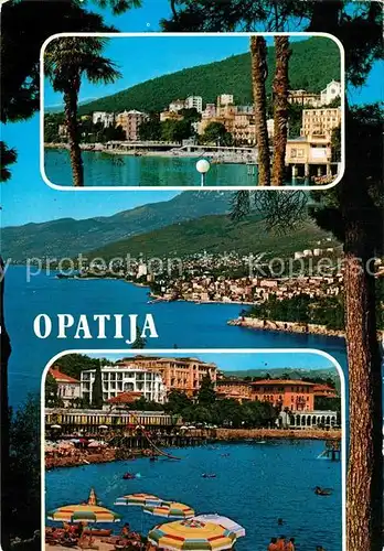 AK / Ansichtskarte Opatija_Istrien Partien am Meer Opatija_Istrien