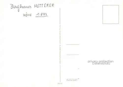 AK / Ansichtskarte Hinterstoder Berghaus Hutterer Hoess Dachstein Blick vom Schafkogel Schrocken Gipfelkreuz Hinterstoder