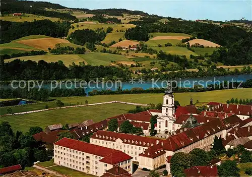 AK / Ansichtskarte Wilhering Fliegeraufnahme Stift Wilhering Wilhering