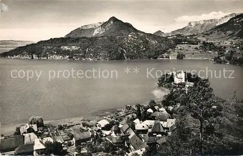 AK / Ansichtskarte Duingt Lac dAnnecy Vue generale le Roc de Chore et la Baie de Talloires Duingt