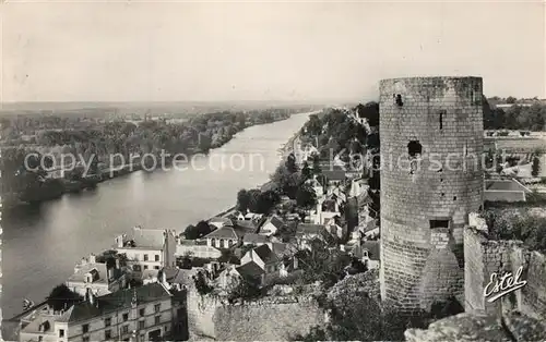 AK / Ansichtskarte Chinon_Indre_et_Loire Le Chateau La Tour du Moulin et la Vallee de la Vienne Chinon_Indre_et_Loire