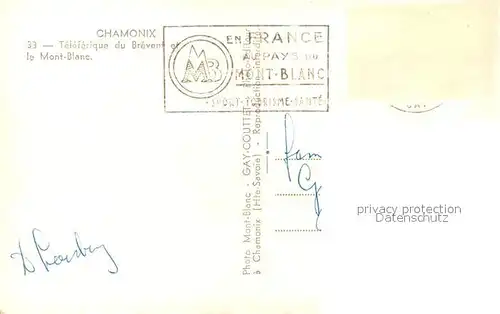 AK / Ansichtskarte Chamonix Teleferique du Brevent et le Mont Blanc Chamonix