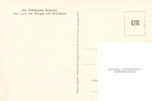 AK / Ansichtskarte Fraenkische_Schweiz Burgen und Schloesser der Region Fraenkische Schweiz
