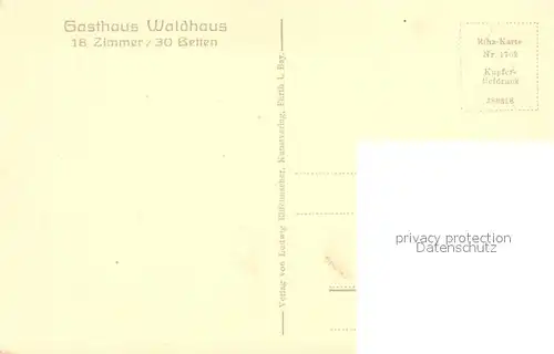 AK / Ansichtskarte Zwiesel_Niederbayern Zwieseler Waldhaus Gasthaus Bayerischer Wald Kupfertiefdruck Zwiesel Niederbayern