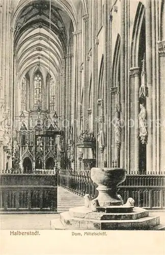AK / Ansichtskarte Halberstadt Dom Mittelschiff Serie Der Dom zu Halberstadt Nr. 5 Halberstadt
