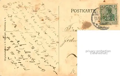 AK / Ansichtskarte Naumburg_Saale Denkmal Kaiser Wilhelm der Grosse Statue Naumburg_Saale