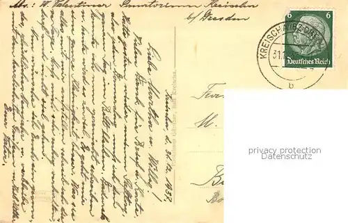 AK / Ansichtskarte Bad_Kreischa Eingang zum Sanatorium Bad_Kreischa