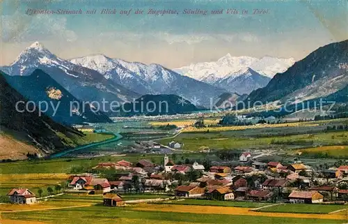 AK / Ansichtskarte Steinach_Pfronten Gesamtansicht mit Blick auf die Zugspitze Saeuling und Vils Wettersteingebirge Steinach Pfronten