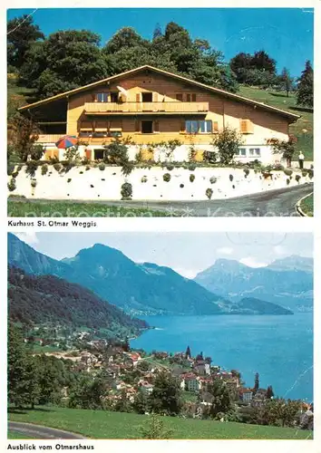 AK / Ansichtskarte Weggis_Vierwaldstaettersee Kurhaus St. Otmar Blick vom Otmarshaus Weggis_Vierwaldstaettersee