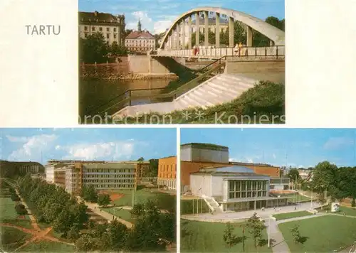 AK / Ansichtskarte Tartu Bruecke Gebaeude Tartu