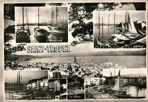 AK / Ansichtskarte Saint_Tropez_Var Crepuscule Port La Baie  Saint_Tropez_Var
