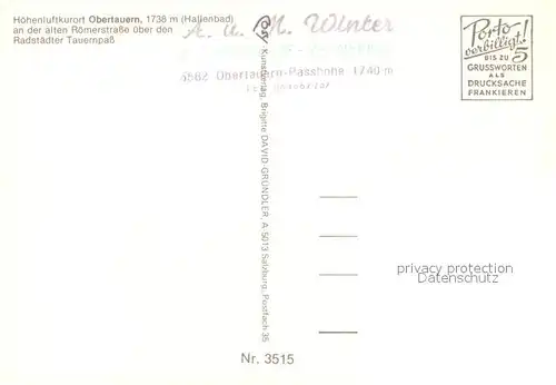 AK / Ansichtskarte Obertauern Panorama Radstaedter Tauernpass Obertauern