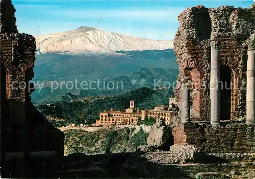 AK / Ansichtskarte Taormina_Sizilien Griechisches Theater San Domenico Taormina Sizilien