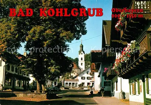 AK / Ansichtskarte Bad_Kohlgrub Ortsansicht Kirche Bad_Kohlgrub