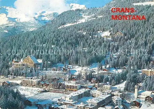 AK / Ansichtskarte Crans Montana Winterlandschaft Crans Montana