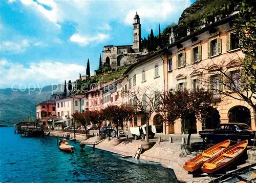 AK / Ansichtskarte Morcote_Lago_di_Lugano Uferpromenade Morcote_Lago_di_Lugano