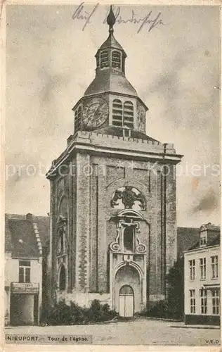 AK / Ansichtskarte Nieuport Ville Tour de l Eglise Nieuport Ville