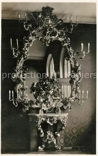 AK / Ansichtskarte Meissen_Elbe_Sachsen Prunkspiegel von Kaendler Prozellanmanufaktur Meissen_Elbe_Sachsen