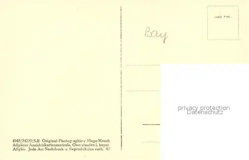 AK / Ansichtskarte Fischen_Allgaeu Ortsansicht mit Kirche Blick zum Nebelhorn Allgaeuer Alpen Fischen Allgaeu