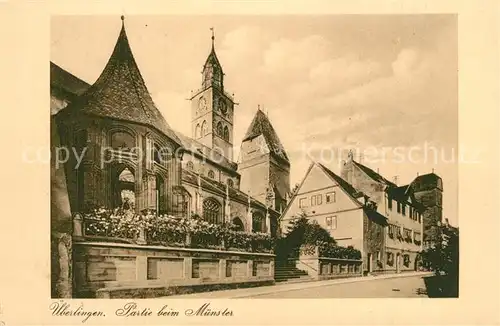 AK / Ansichtskarte ueberlingen_Bodensee Partie beim Muenster ueberlingen Bodensee