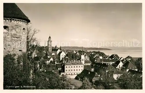 AK / Ansichtskarte ueberlingen_Bodensee Stadtpanorama mit Seeblick Alpenblick ueberlingen Bodensee