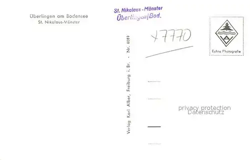 AK / Ansichtskarte ueberlingen_Bodensee St Nikolaus Muenster ueberlingen Bodensee