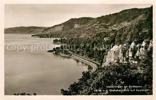 AK / Ansichtskarte ueberlingen_Bodensee Blick von der Gletschermuehle auf Sipplingen ueberlingen Bodensee