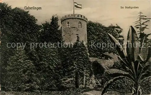 AK / Ansichtskarte ueberlingen_Bodensee Turm Stadtgraben ueberlingen Bodensee