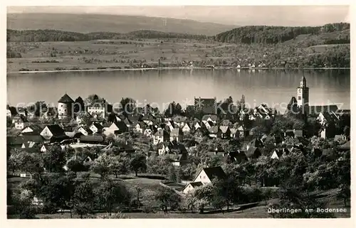 AK / Ansichtskarte ueberlingen_Bodensee Panorama mit Blick ueber den See ueberlingen Bodensee