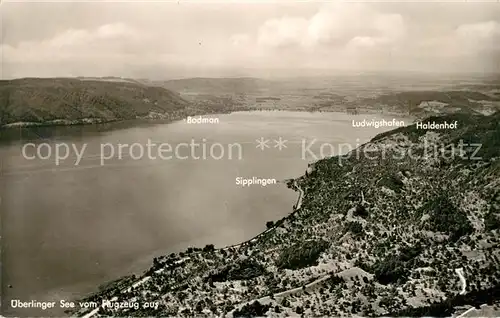 AK / Ansichtskarte ueberlingen_Bodensee ueberlingersee Fliegeraufnahme ueberlingen Bodensee