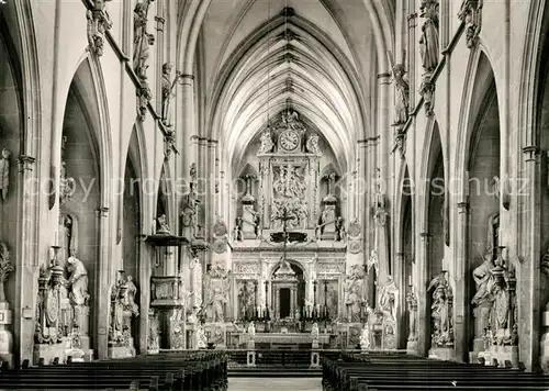 AK / Ansichtskarte Salem_Baden Muensterkirche Blick ins Mittelschiff Salem_Baden