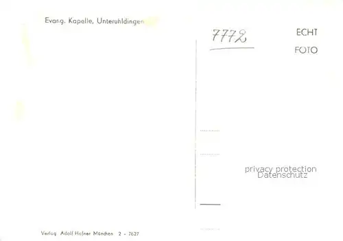 AK / Ansichtskarte Unteruhldingen Evangelische Kapelle Innenansicht Unteruhldingen