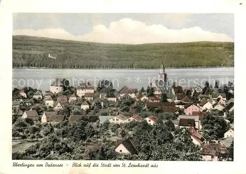 AK / Ansichtskarte ueberlingen_Bodensee Blick auf die Stadt von Kurhotel St Leonhardt Kupfertiefdruck ueberlingen Bodensee