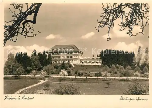 AK / Ansichtskarte ueberlingen_Bodensee Kurhaus St Leonhard ueberlingen Bodensee