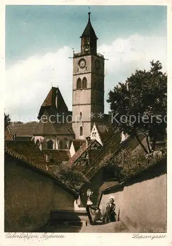 AK / Ansichtskarte ueberlingen_Bodensee Luziengasse Muensterkirche ueberlingen Bodensee