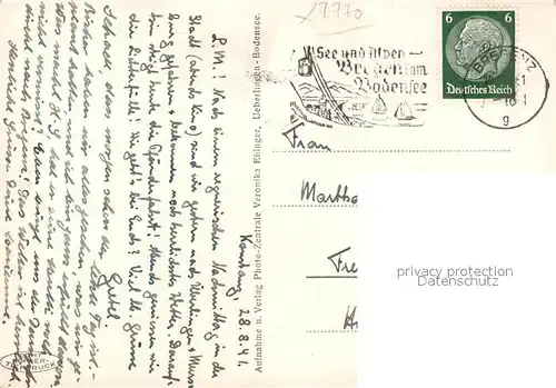 AK / Ansichtskarte ueberlingen_Bodensee Luziengasse Muensterkirche ueberlingen Bodensee