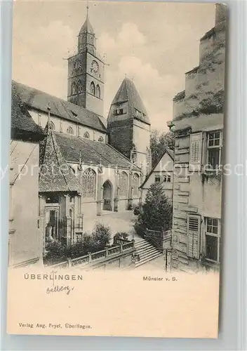 AK / Ansichtskarte ueberlingen_Bodensee Altstadt mit Muenster ueberlingen Bodensee