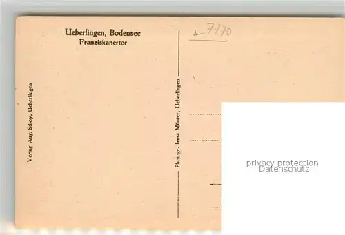 AK / Ansichtskarte ueberlingen_Bodensee Franziskanertor Altstadt ueberlingen Bodensee