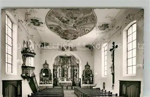AK / Ansichtskarte Liggersdorf Inneres der Pfarrkirche Altar Fresken Liggersdorf
