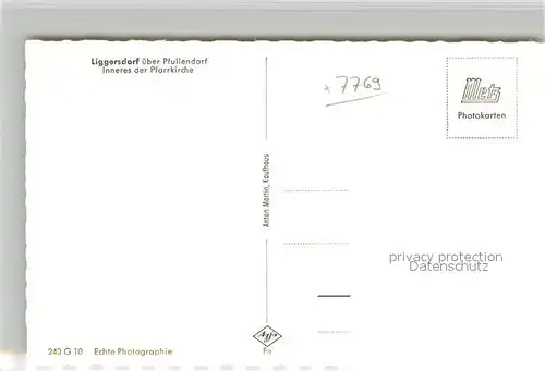 AK / Ansichtskarte Liggersdorf Inneres der Pfarrkirche Altar Fresken Liggersdorf