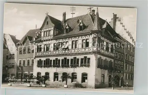 AK / Ansichtskarte ueberlingen_Bodensee Sparkasse Loewenzunft Fachwerkhaus Altstadt ueberlingen Bodensee