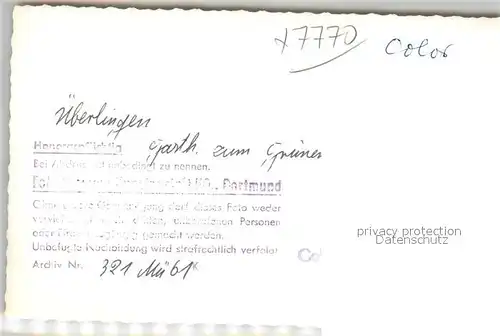 AK / Ansichtskarte ueberlingen_Bodensee Gasthof Zum gruenen Baum ueberlingen Bodensee