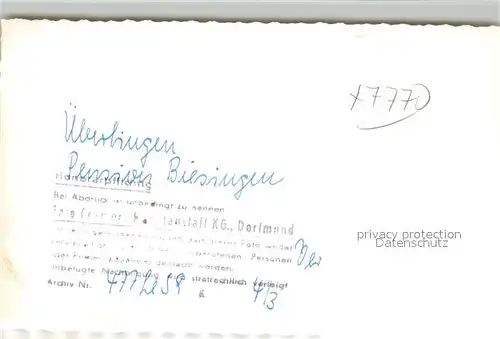 AK / Ansichtskarte ueberlingen_Bodensee Pension Biesingen Gasthaus ueberlingen Bodensee