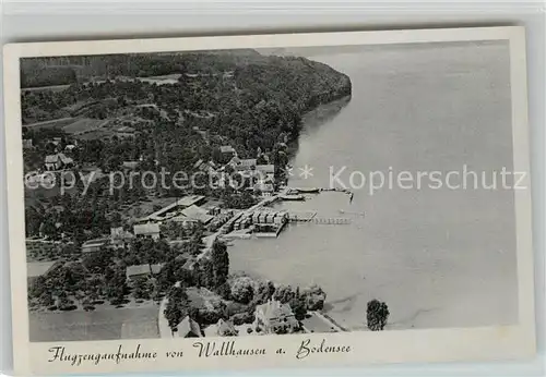 AK / Ansichtskarte Wallhausen_Bodensee Fliegeraufnahme Wallhausen Bodensee