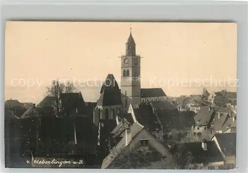 AK / Ansichtskarte ueberlingen_Bodensee Stadtbild mit Muensterkirche Bromsilber ueberlingen Bodensee