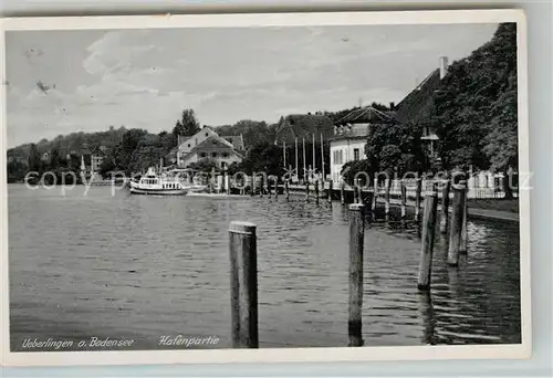 AK / Ansichtskarte ueberlingen_Bodensee Hafenpartie Faehre ueberlingen Bodensee