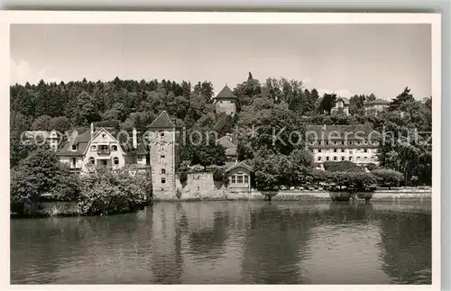 AK / Ansichtskarte ueberlingen_Bodensee Badhotel und Kurgarten Ansicht vom See aus ueberlingen Bodensee