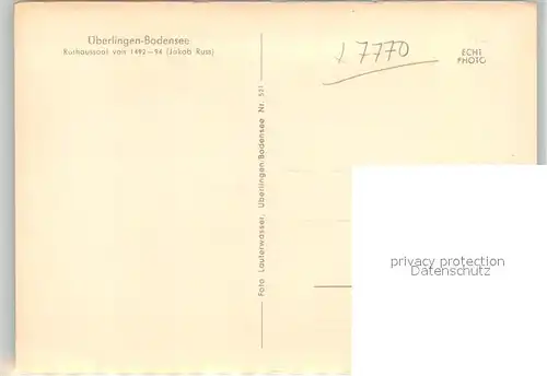 AK / Ansichtskarte ueberlingen_Bodensee Rathaussaal 15. Jhdt. von Jakob Russ ueberlingen Bodensee