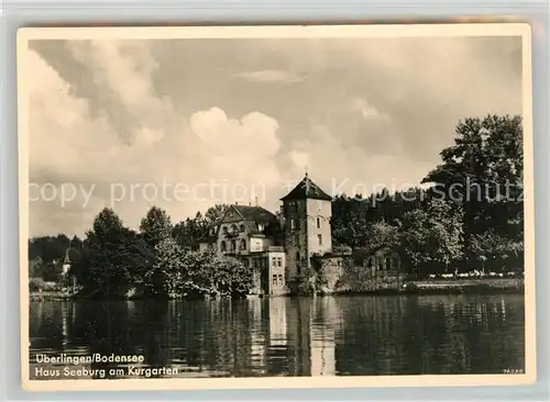 AK / Ansichtskarte ueberlingen_Bodensee Haus Seeburg am Kurgarten Ansicht vom See aus ueberlingen Bodensee