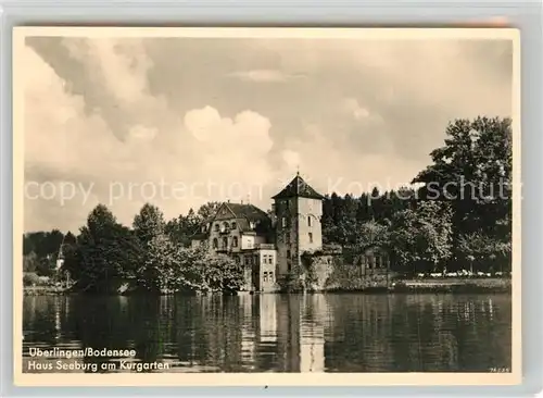 AK / Ansichtskarte ueberlingen_Bodensee Haus Seeburg am Kurgarten Ansicht vom Bodensee aus ueberlingen Bodensee